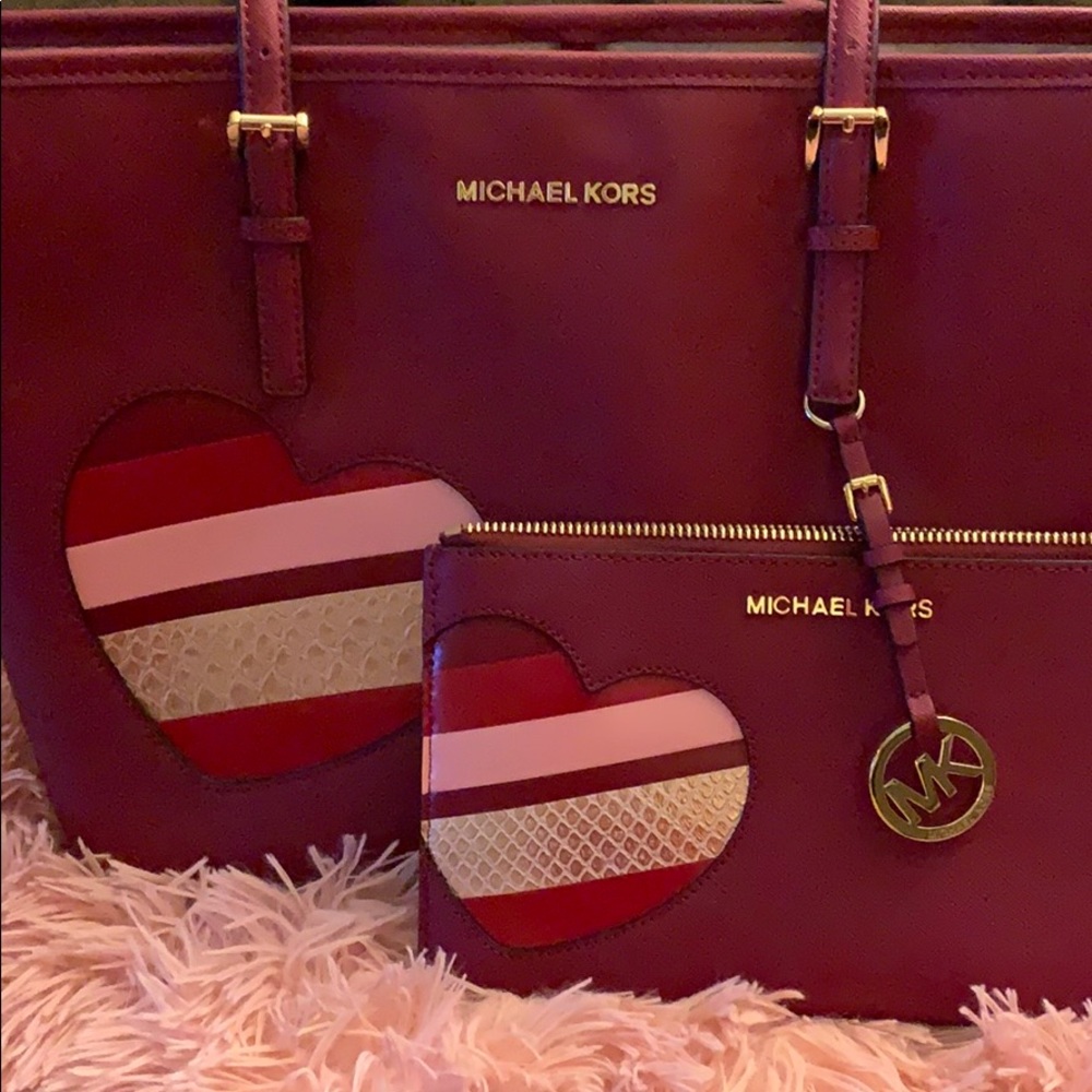 Michael Kors handbag and wristlet